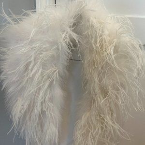 BHLDN Annabelle New York Turkey Feather Shawl-NWT